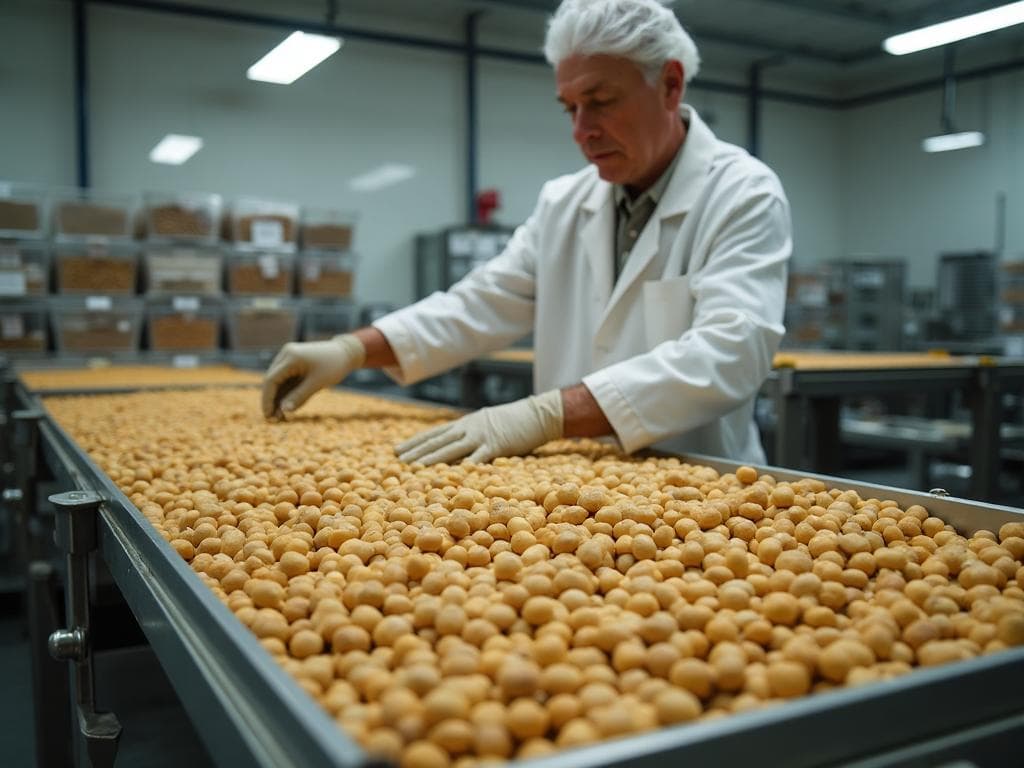 Workers grading agricultural produce